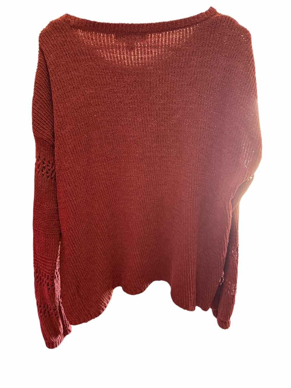 Knox Rose Women's Crewneck Sweater in Deep Rust - Picture 7 of 7